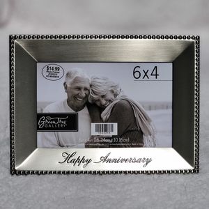 Silver "Happy Anniversary" 6x4 Picture Frame